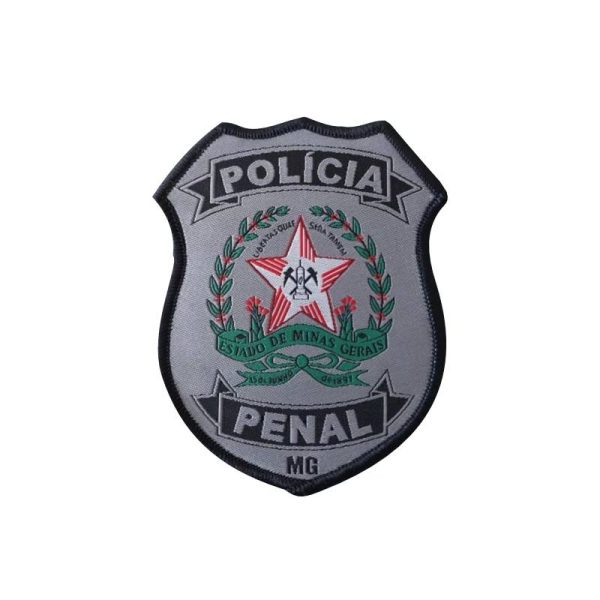 Brasão Polícia Penal MG Oficial - Bordado Em Alta Resolução - Esbelto Infante Artigos Militares