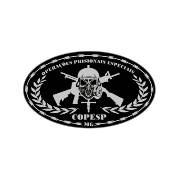 Emborrachado Elipse Curso Polícia Penal Copesp - Preto Com Cinza - Esbelto Infante Artigos Militares