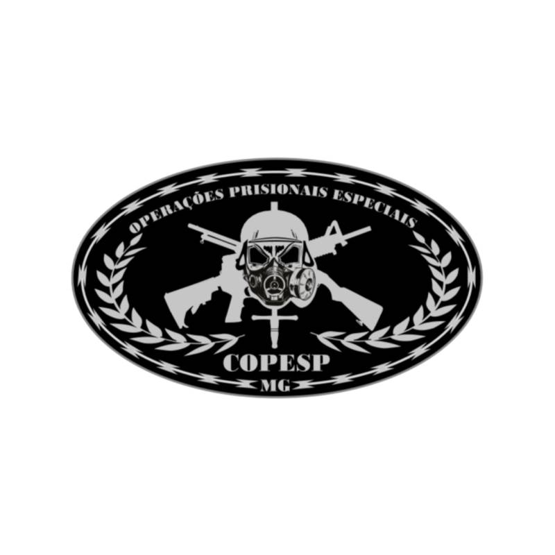 Emborrachado Elipse Curso Polícia Penal Copesp - Preto Com Cinza - Esbelto Infante Artigos Militares