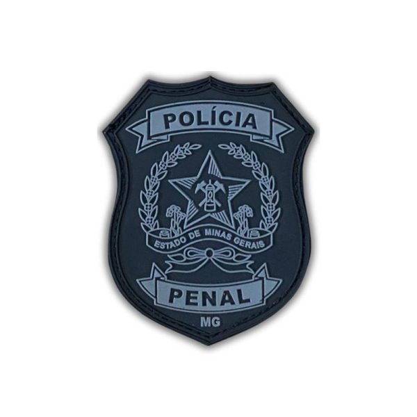 Emborrachado - Patch Polícia Penal - Braço - Baixa Visibilidade - Esbelto Infante Artigos Militares