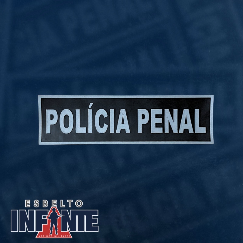 Tarjeta Polícia Penal Emborrachada para Frente do Colete/acessórios - Esbelto Infante Artigos Militares