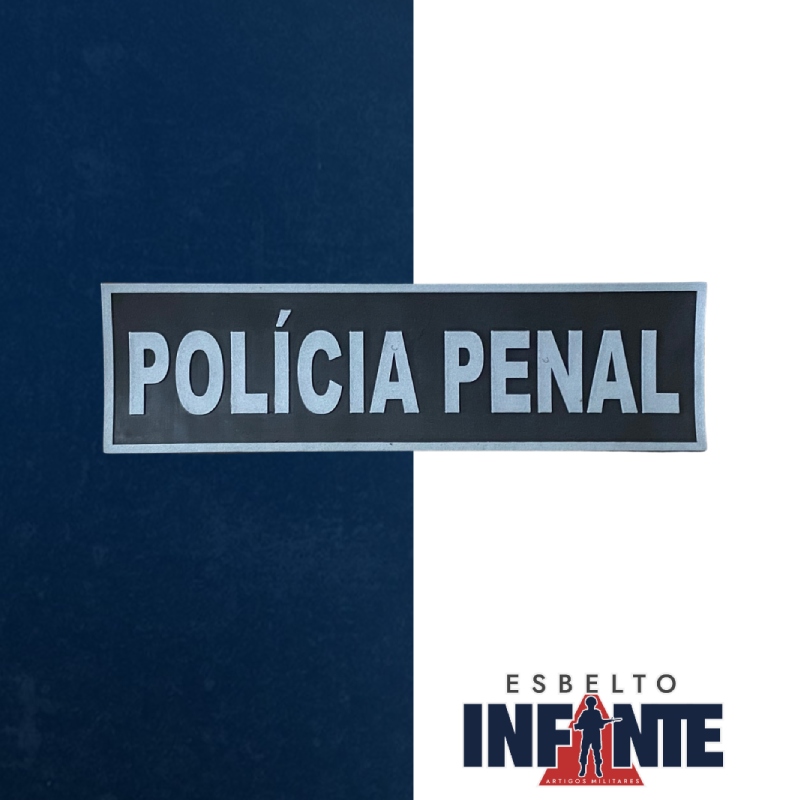 Tarjeta Polícia Penal Emborrachada para Frente do Colete/acessórios - Esbelto Infante Artigos Militares